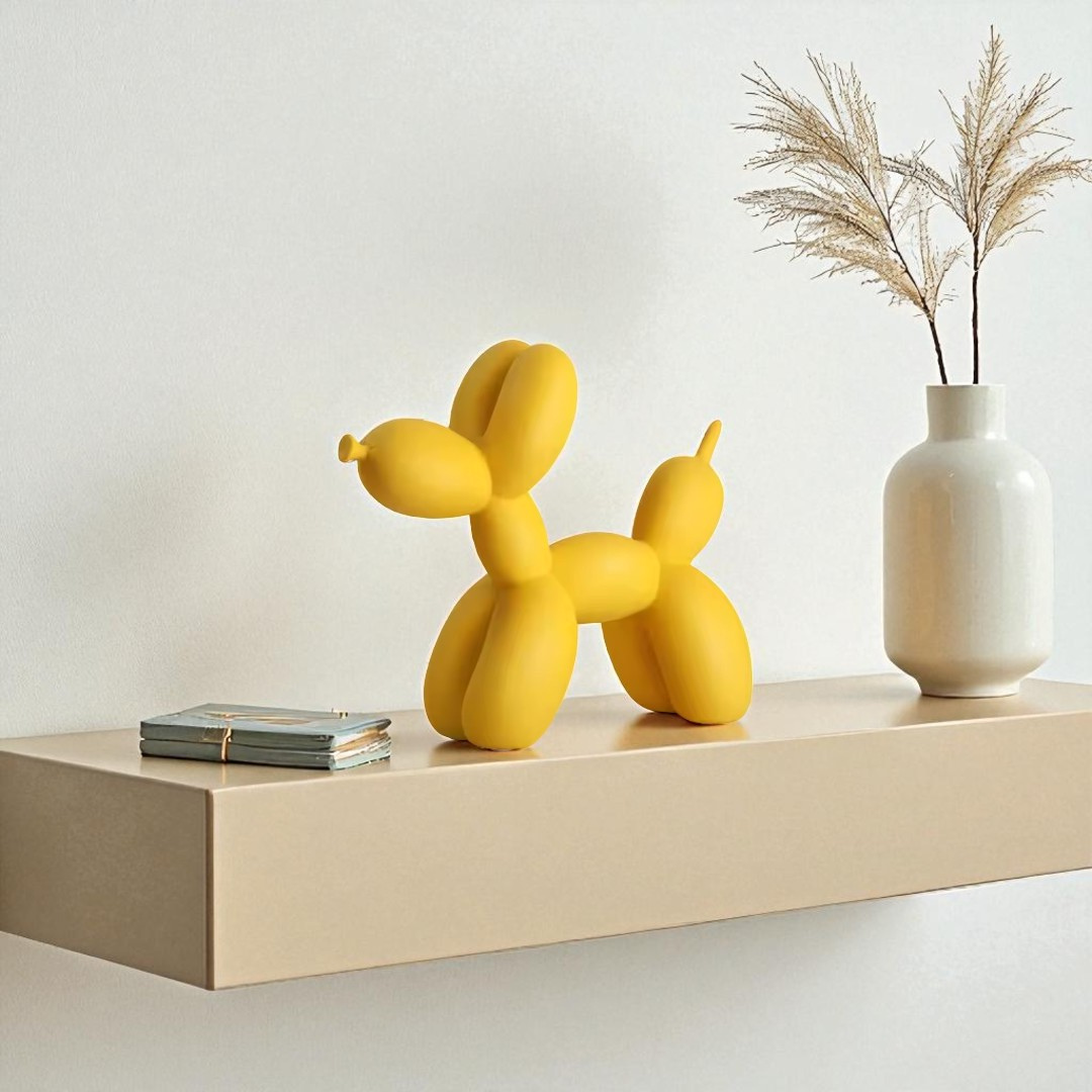 Balloon Dog Figurine (Yellow)