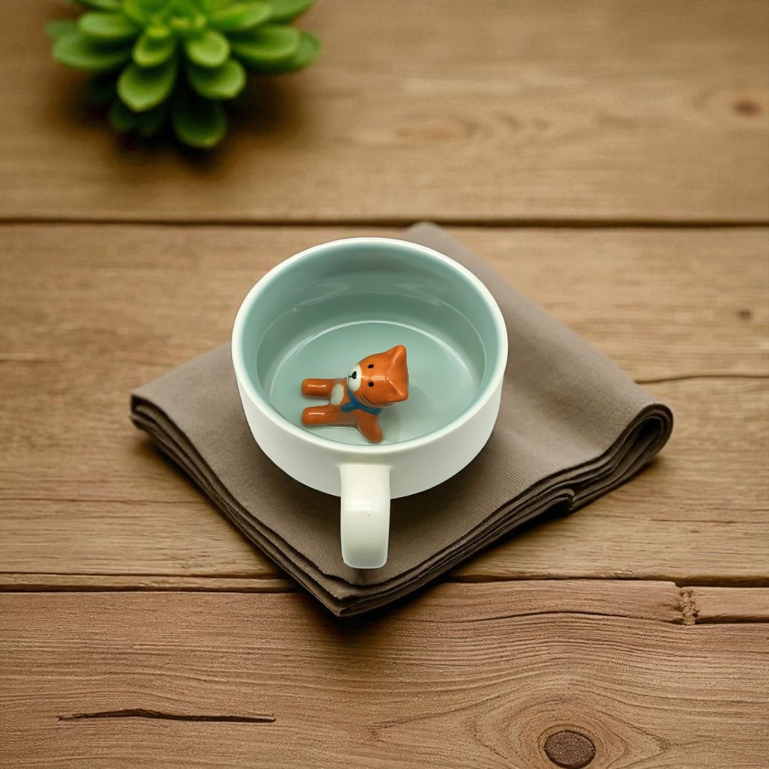 Peek-a-Cat Ceramic Mug