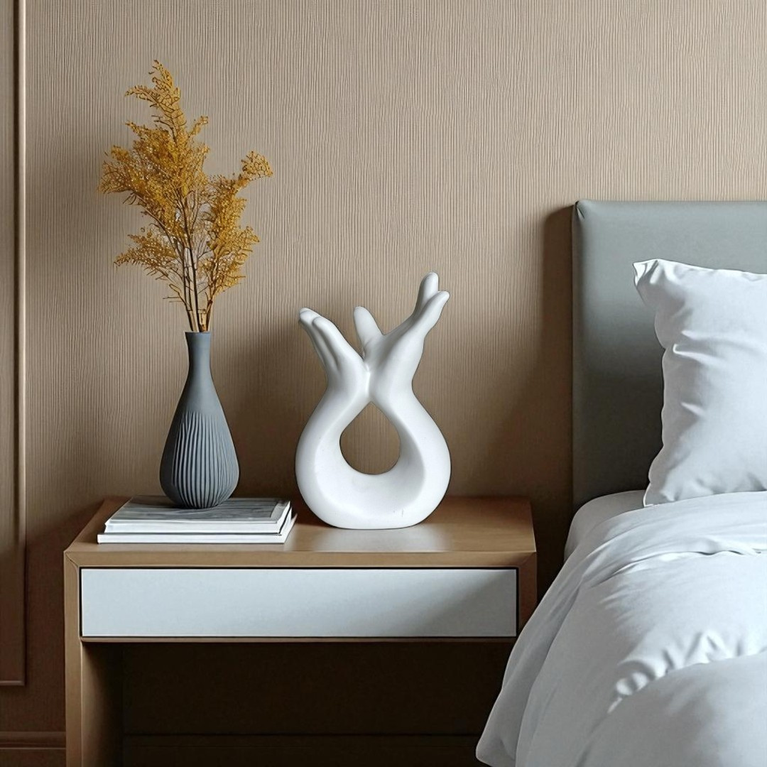 Hand Sculpture Decor - White
