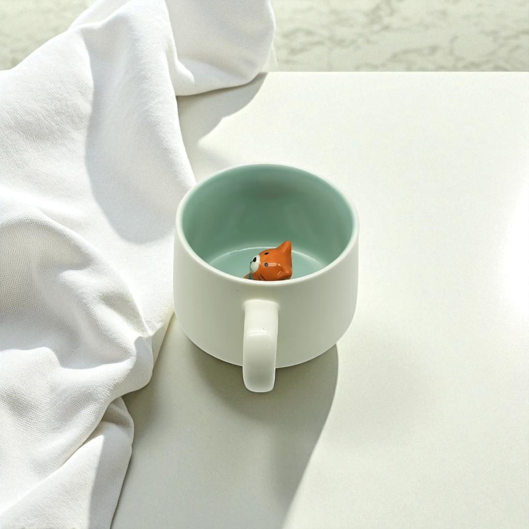 Peek-a-Cat Ceramic Mug