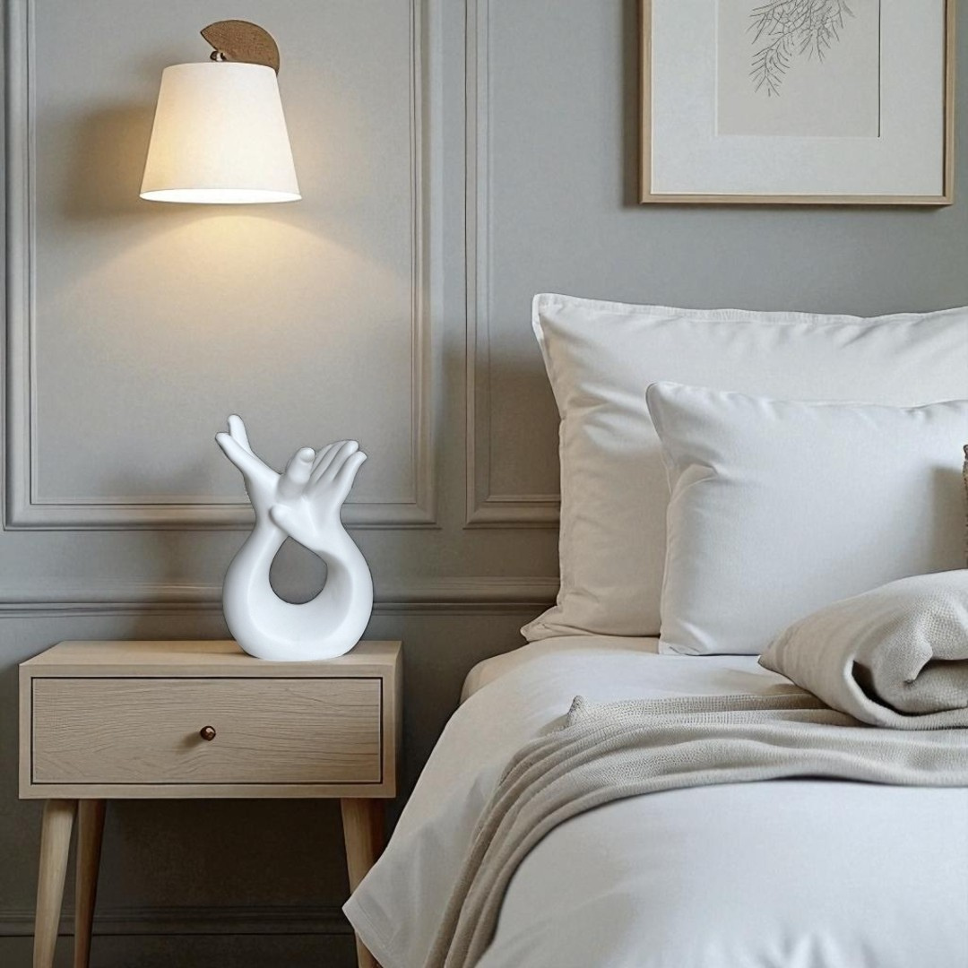 Hand Sculpture Decor - White