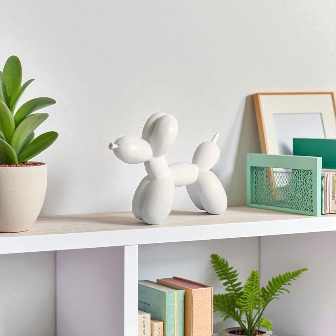 Balloon Dog Figurine (White)