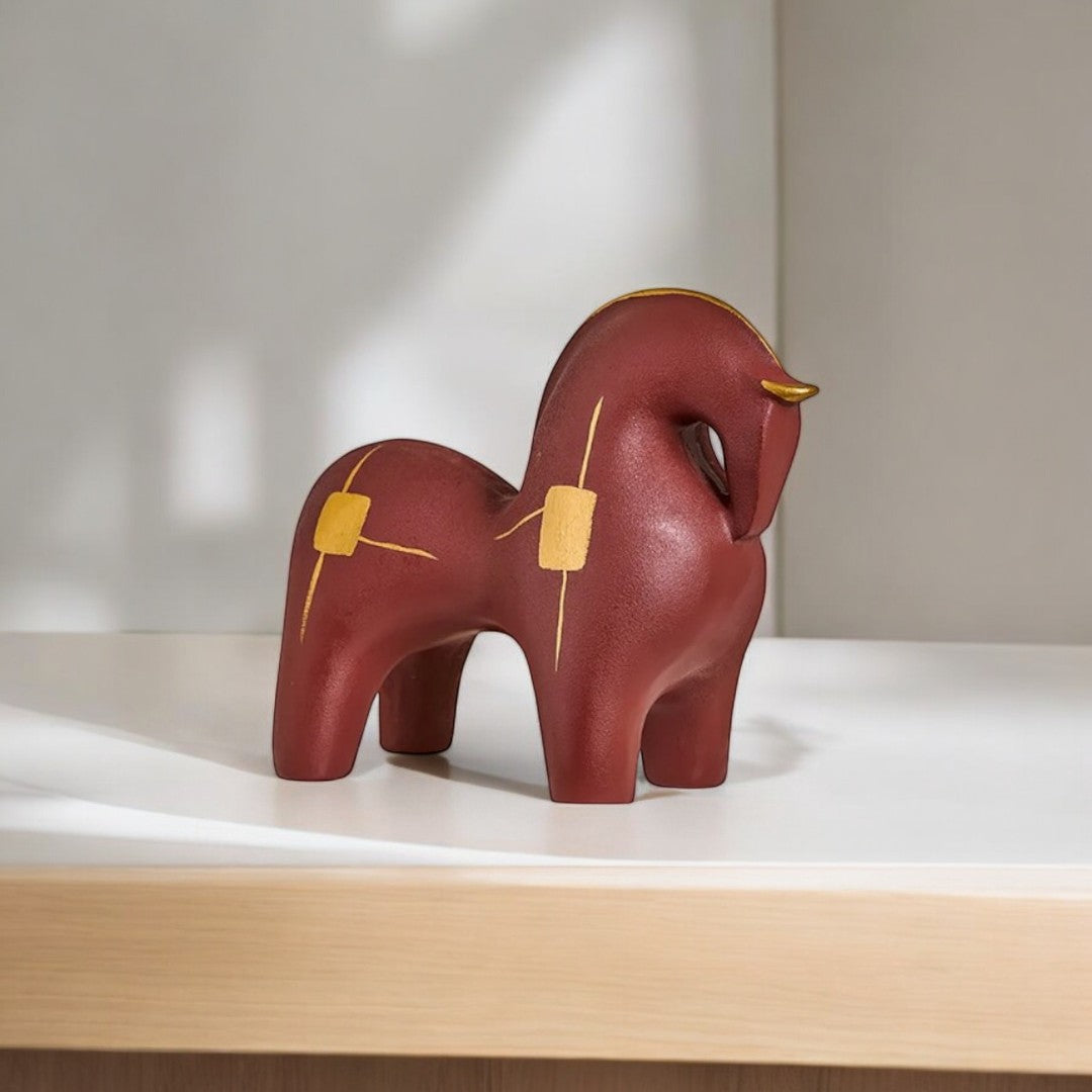 Minimalist Nordic Horse Sculpture
