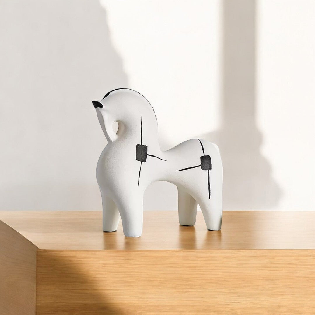 Minimalist Nordic Horse Sculpture