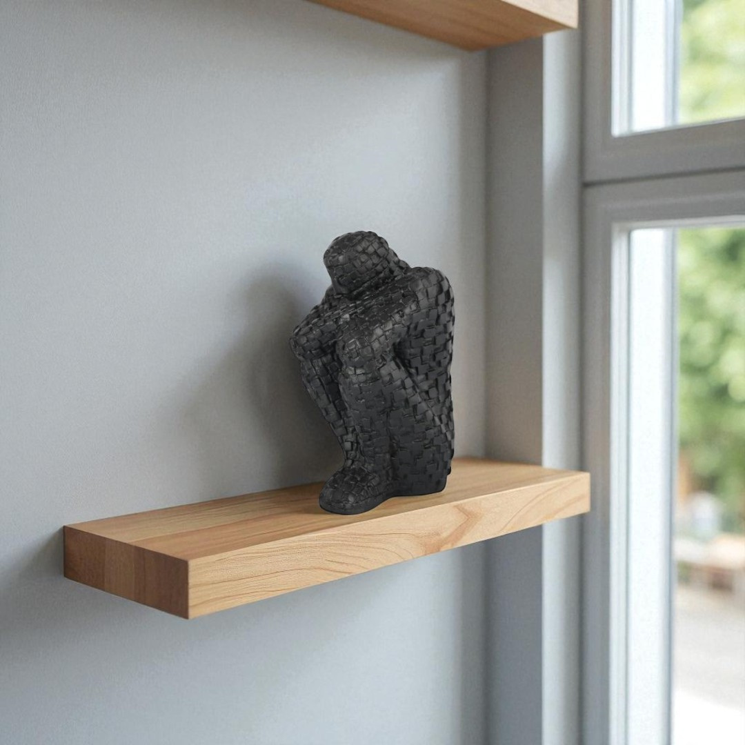 Weave Thinker Sculpture (Black)