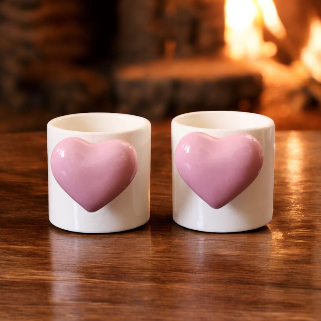 Pop Heart Coffee Mug - Set of 2