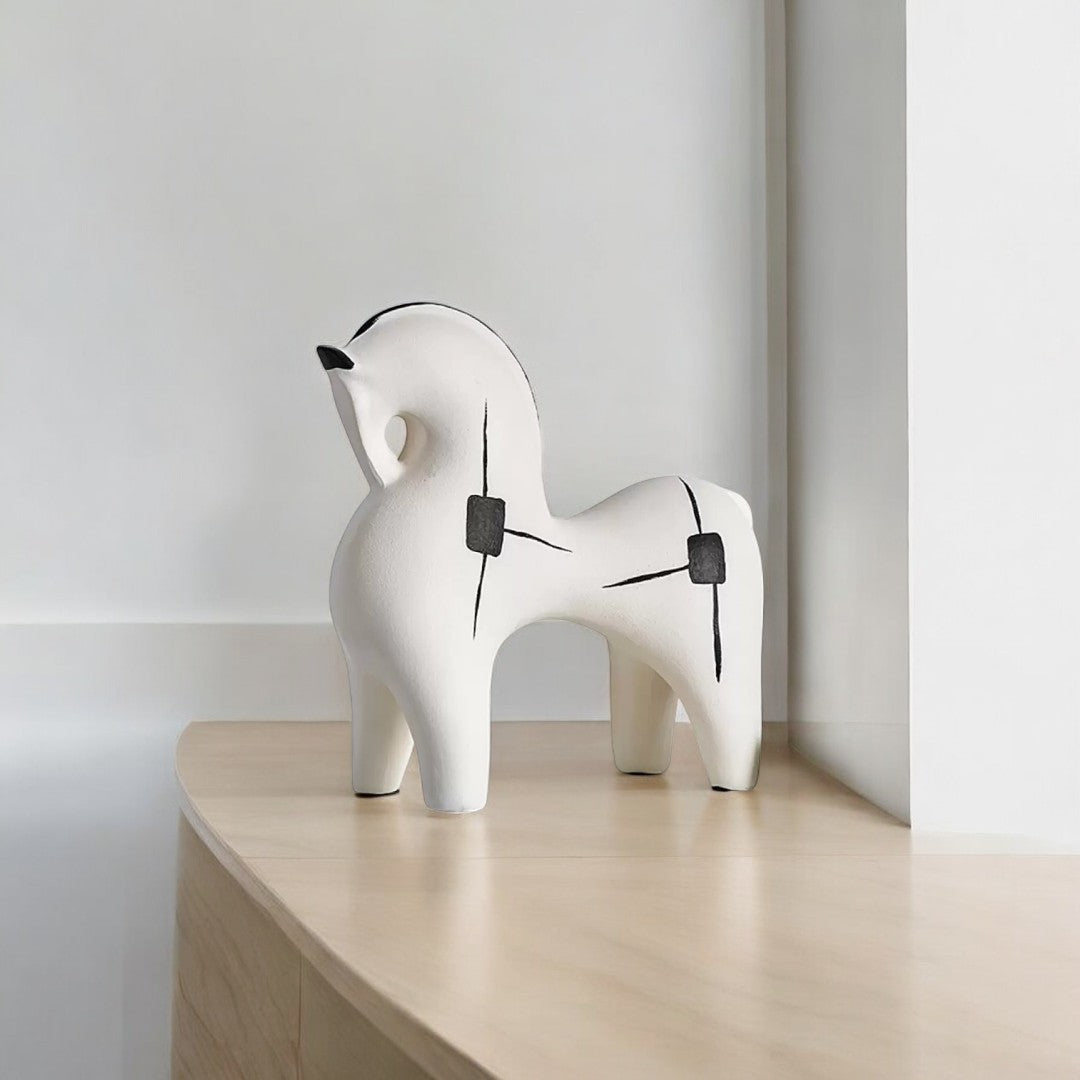 Minimalist Nordic Horse Sculpture