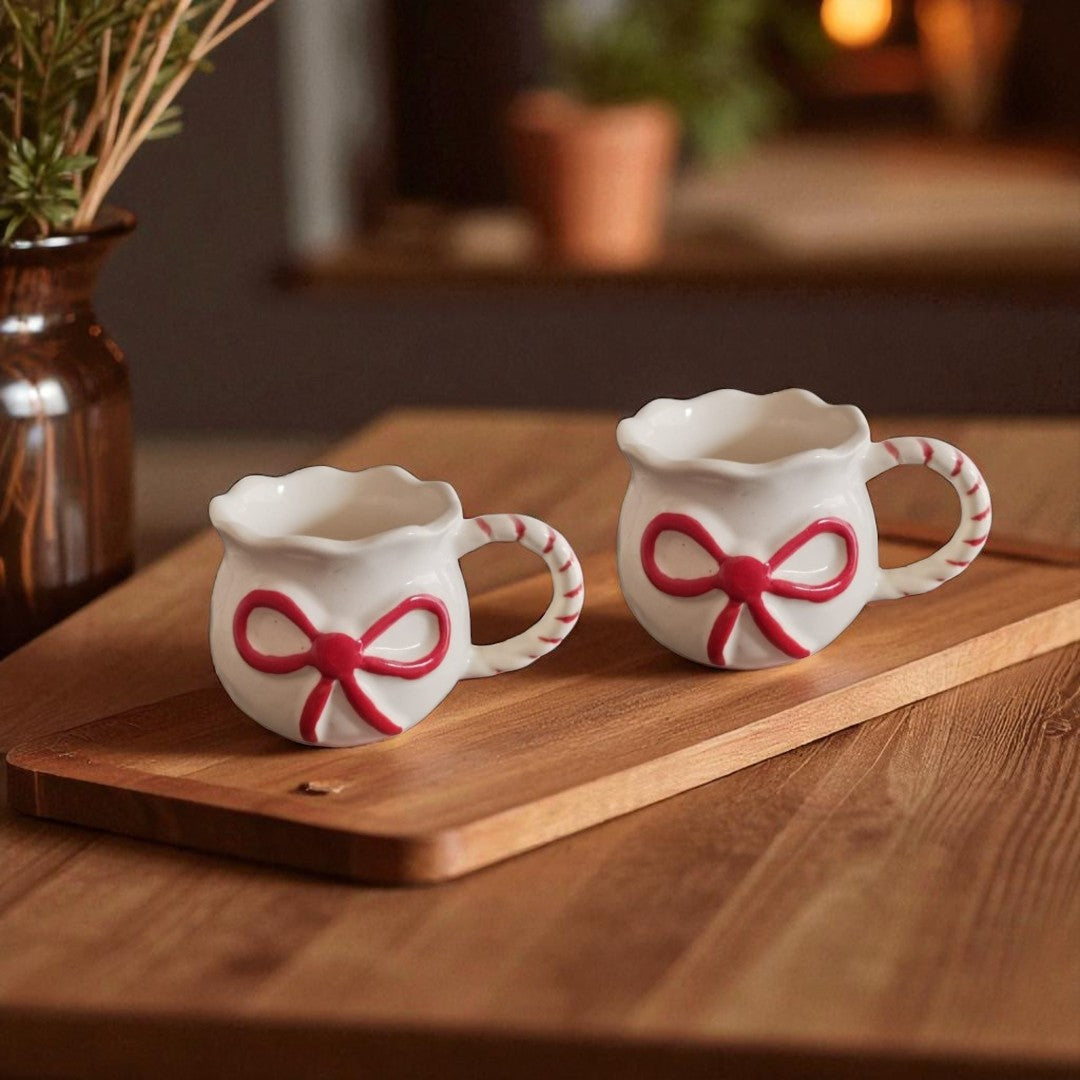 Cute Bow Coffee Mug - Set of 2
