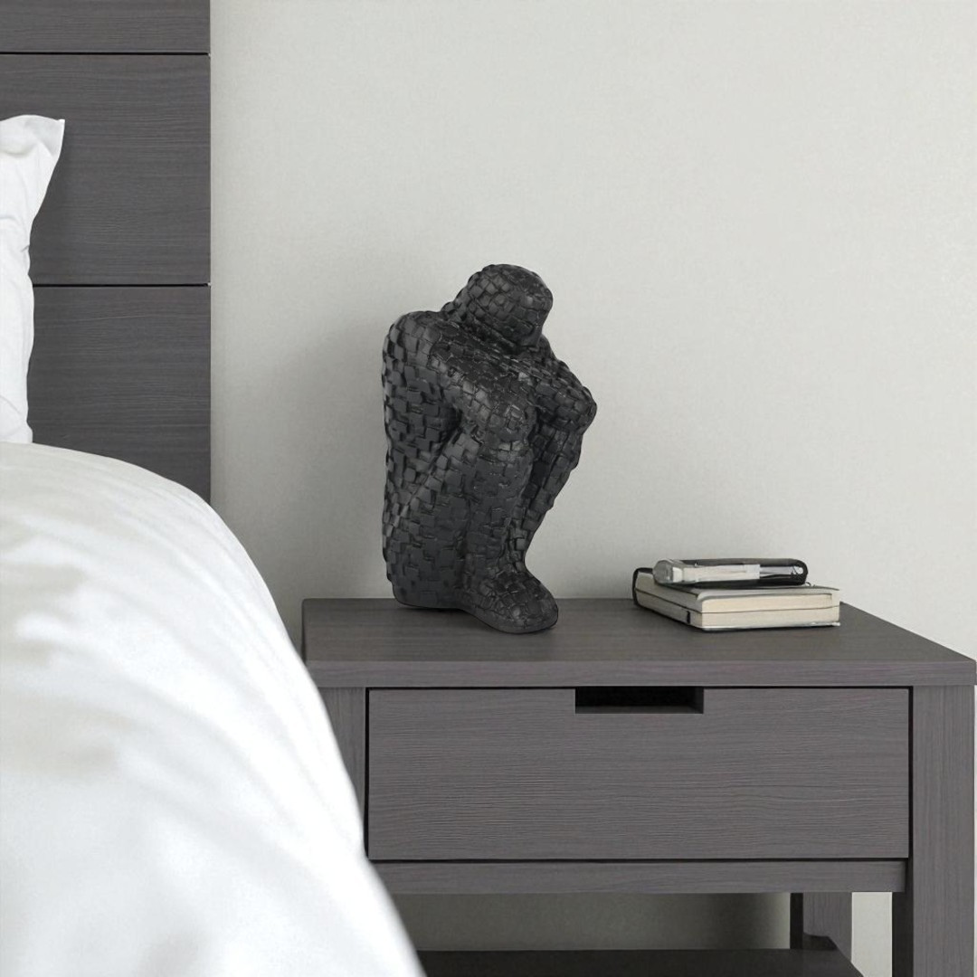 Weave Thinker Sculpture (Black)