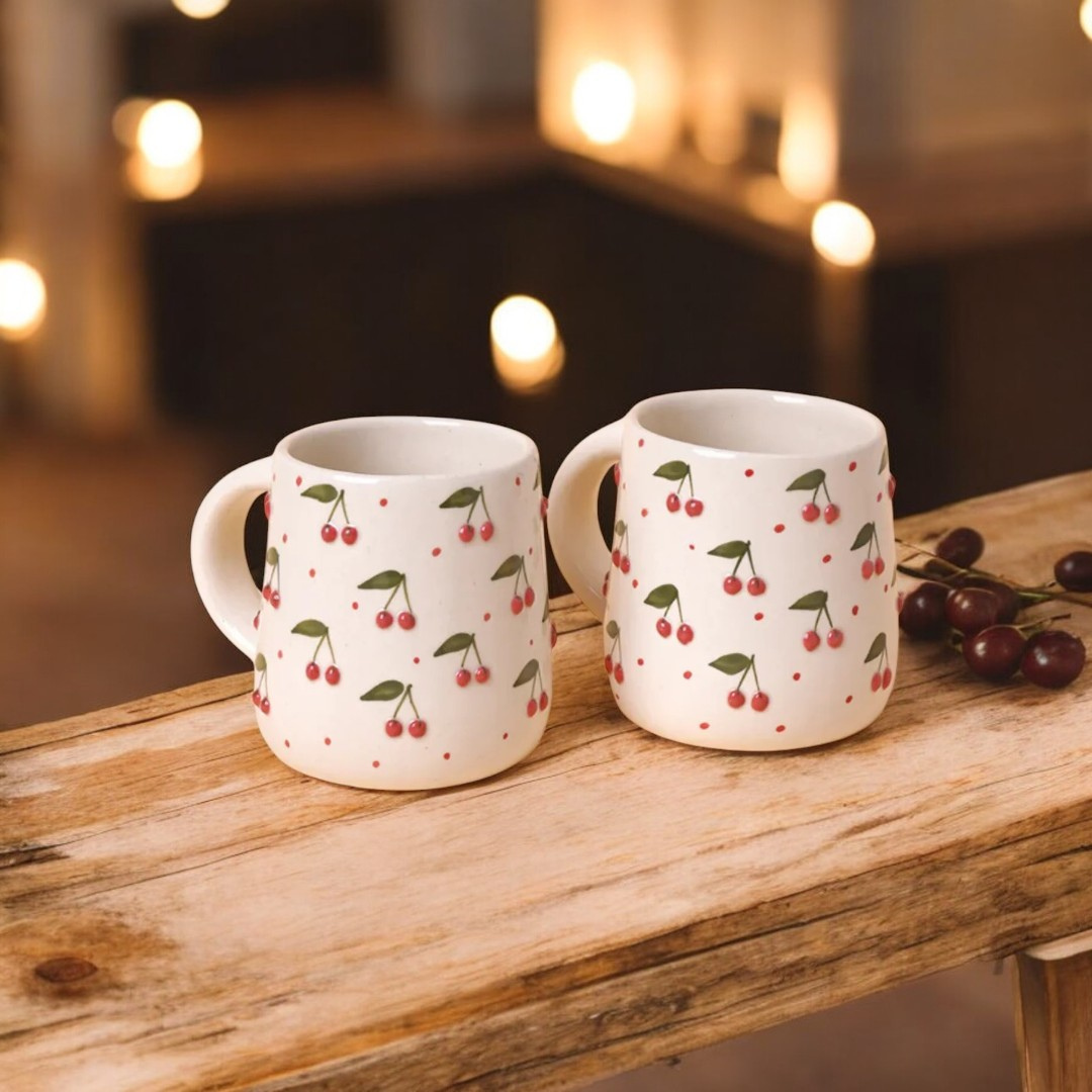 Cherry Textured Mug