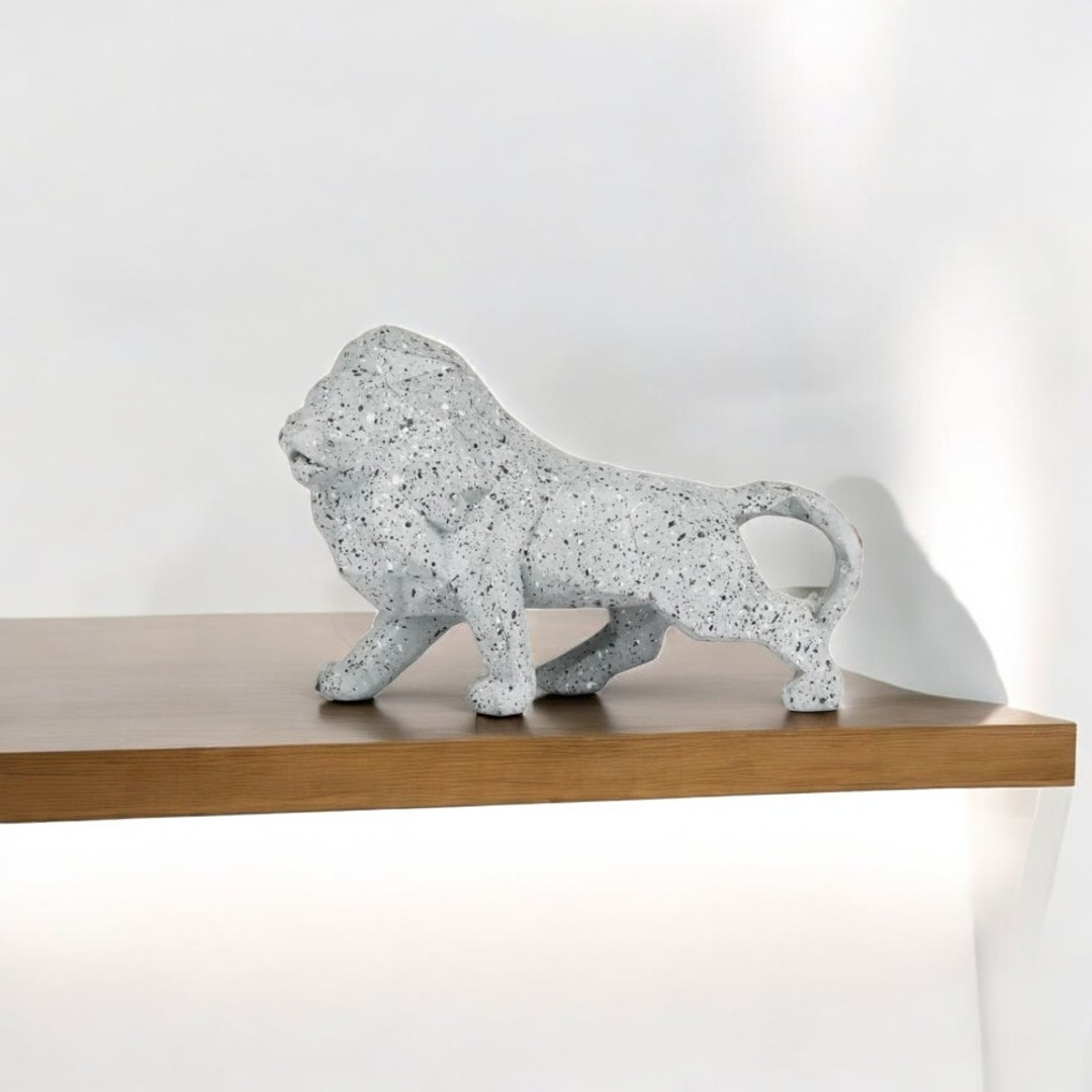 Geometric Lion Sculpture