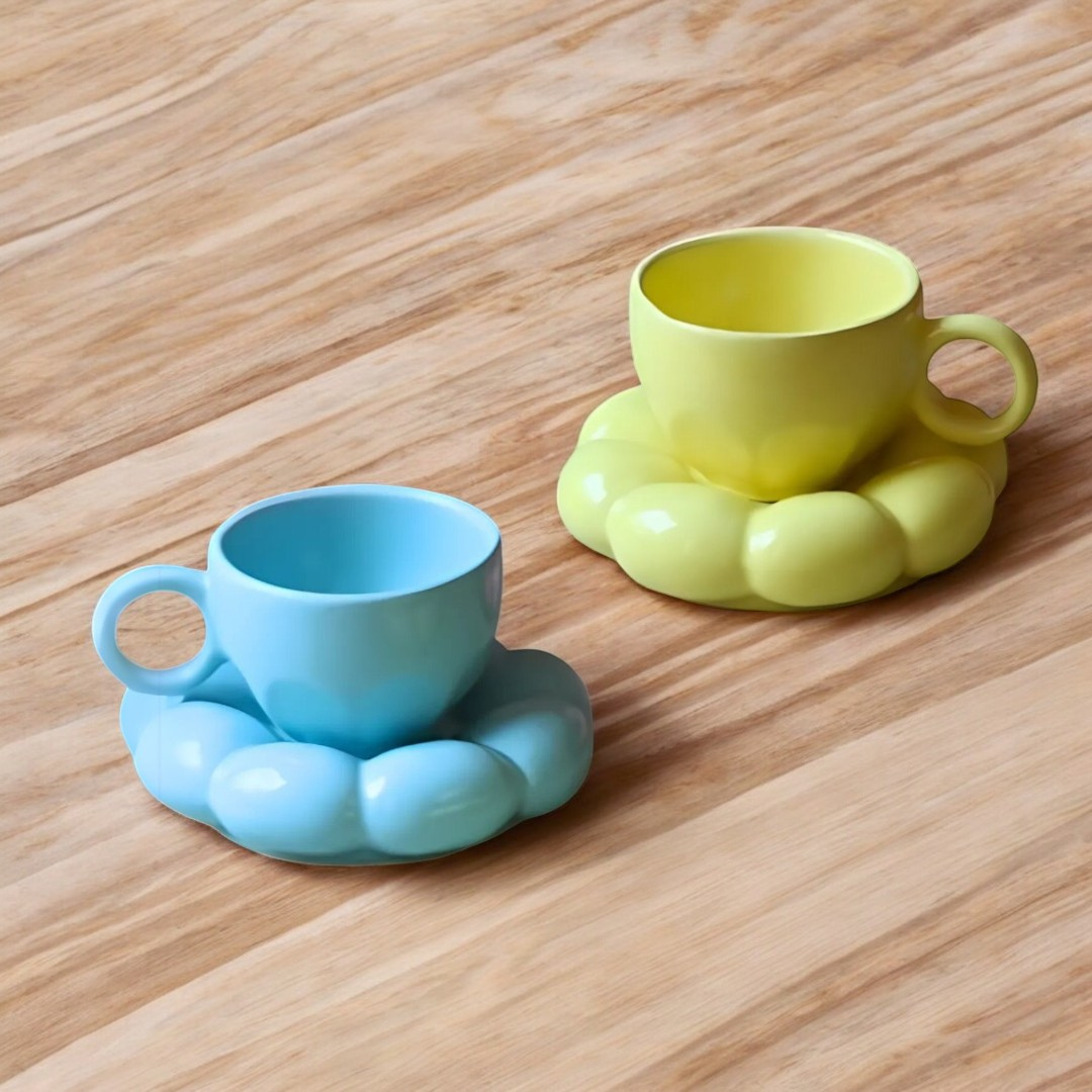 Blue Cloud Mug & Saucer