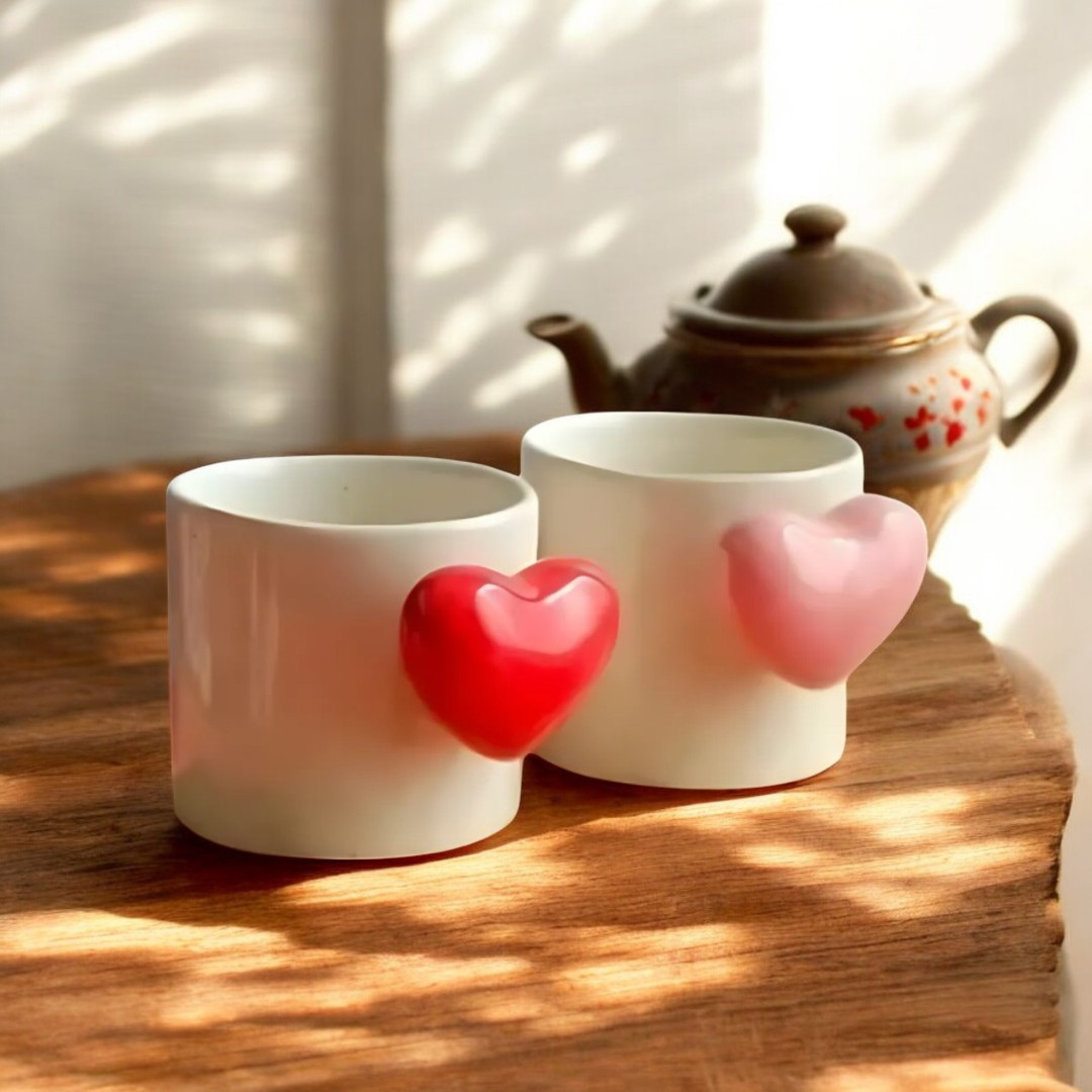 Pop Heart Coffee Mug - Set of 2