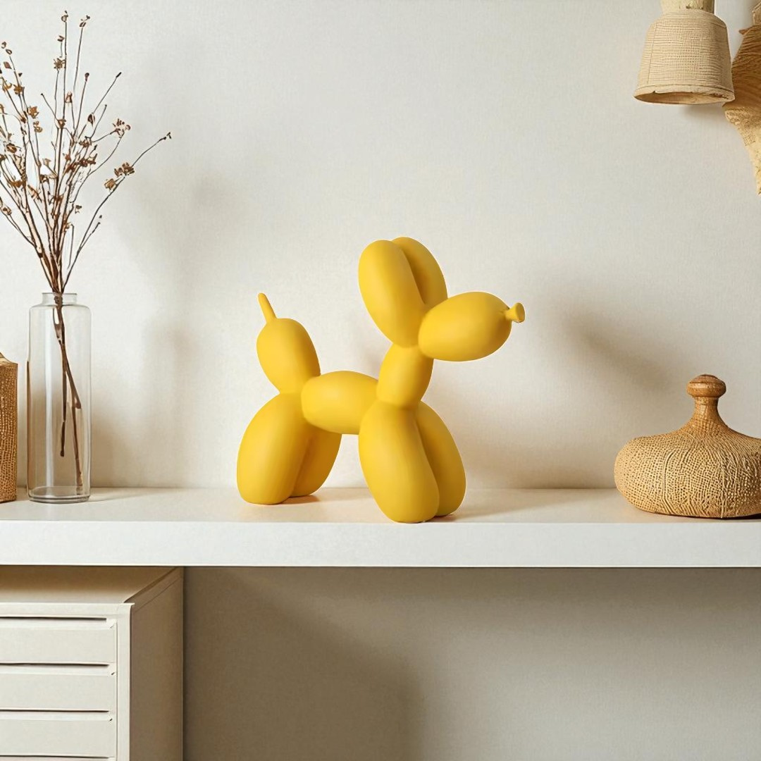 Balloon Dog Figurine (Yellow)