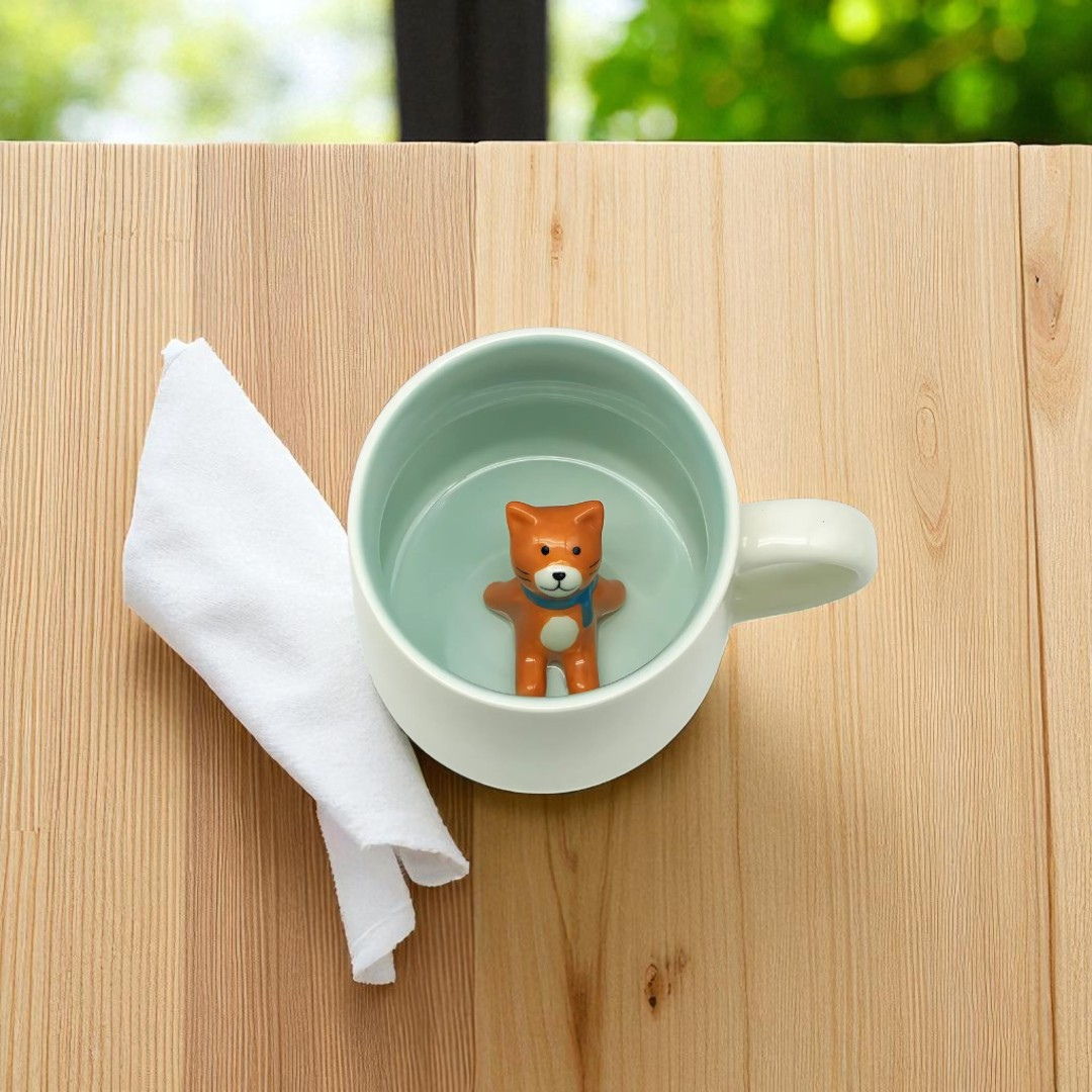 Peek-a-Cat Ceramic Mug