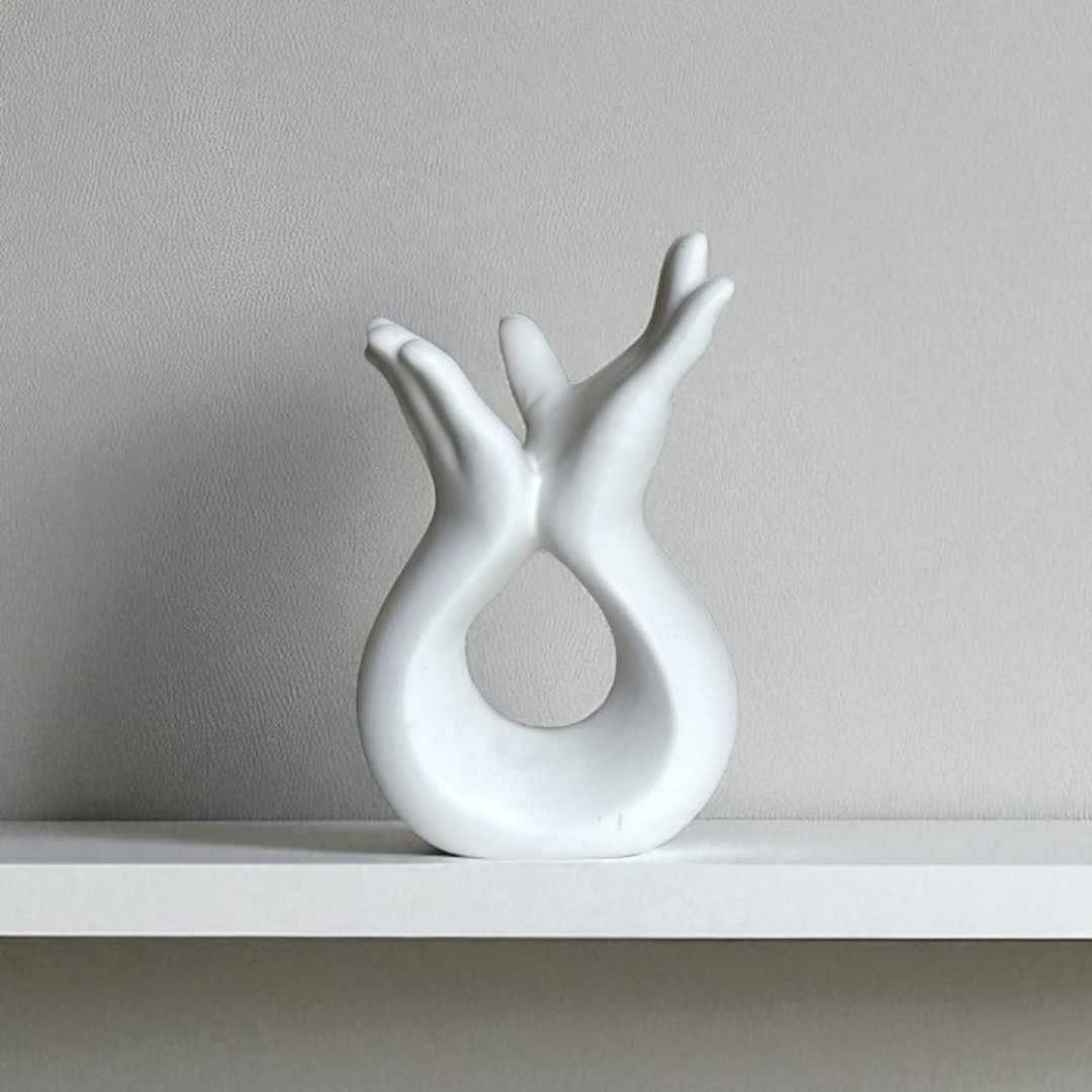 Hand Sculpture Decor - White