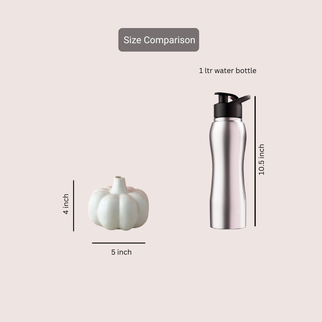 Pumpkin-Shaped Ceramic Vase - Set of 2