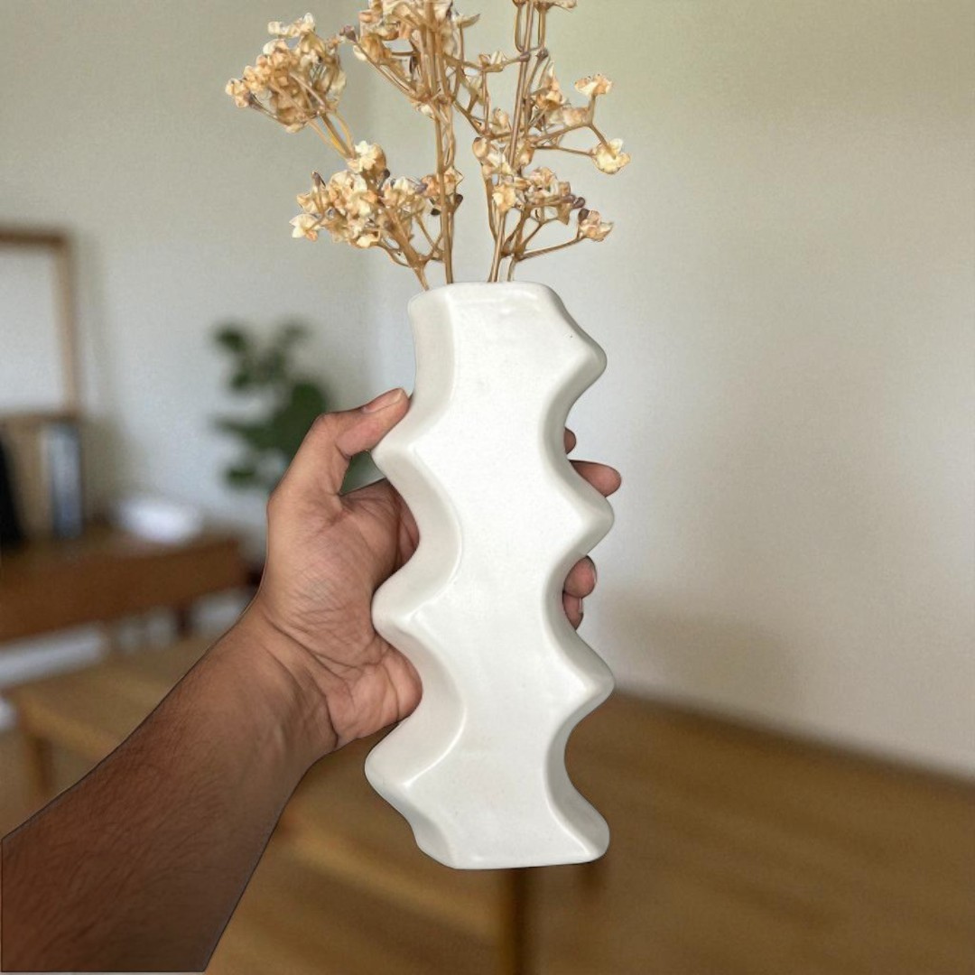 Waveform Ceramic Vase