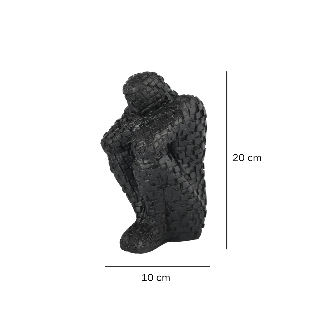 Weave Thinker Sculpture (Black)