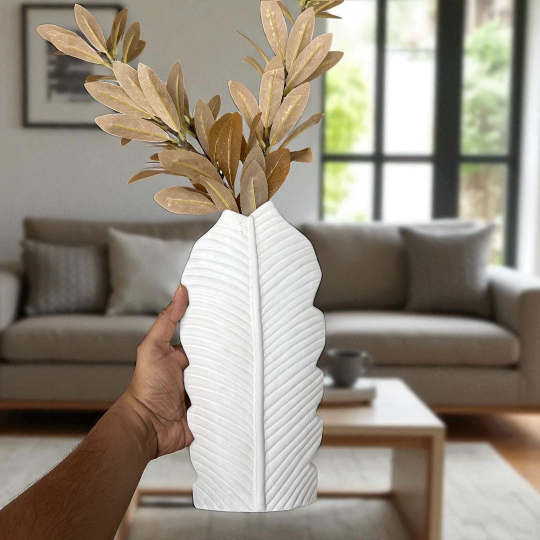 Sculpted Leaf Vase - Set of 2