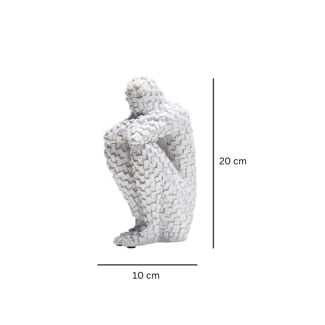 Weave Thinker Sculpture (White)