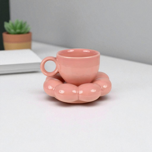 Pink Cloud Mug & Saucer
