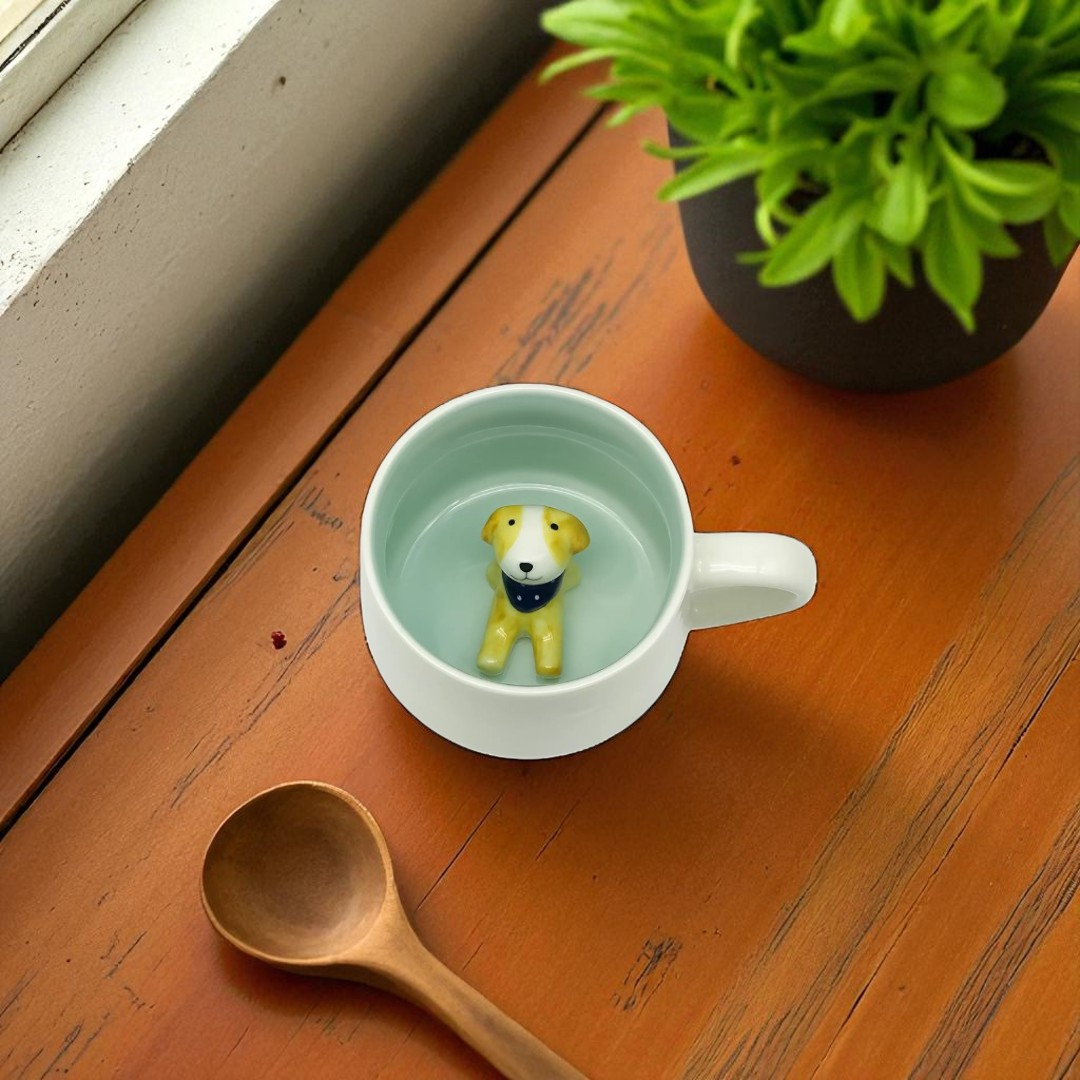 Peek-a-Pup Ceramic Mug