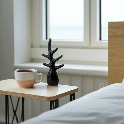 Modern Abstract Tree Branch Sculpture - Black