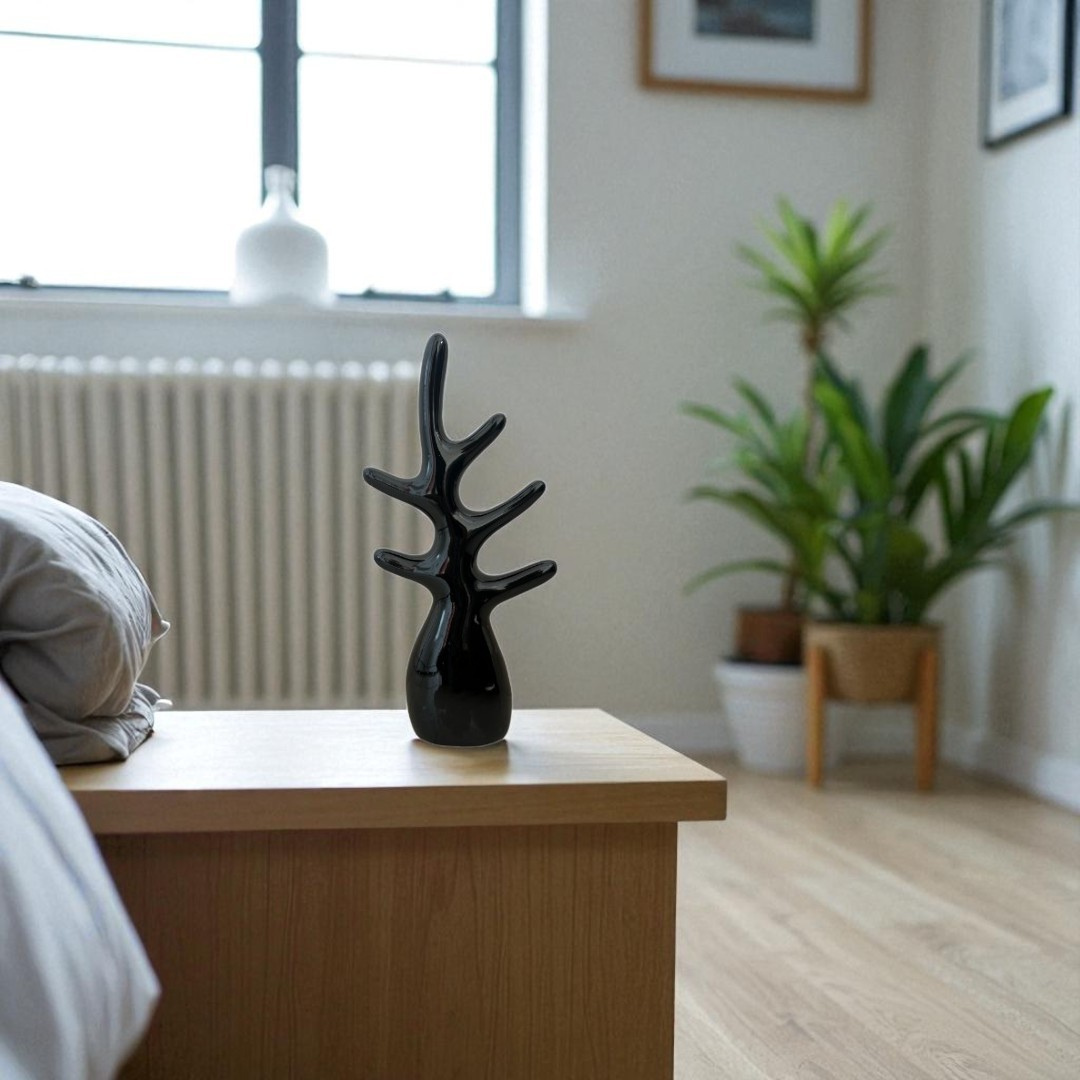 Modern Abstract Tree Branch Sculpture - Black