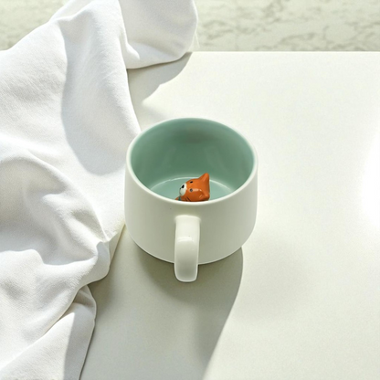 Peek-a-Cat Ceramic Mug