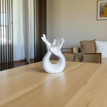 Hand Sculpture Decor - White