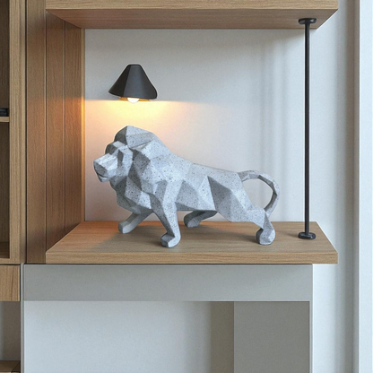 Geometric Lion Sculpture