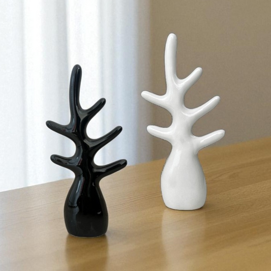 Modern Abstract Tree Branch Sculpture - Set of 2