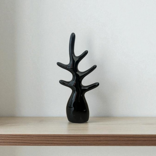 Modern Abstract Tree Branch Sculpture - Black