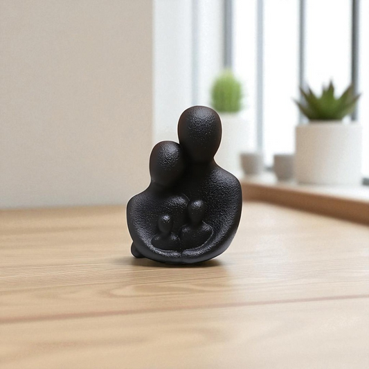 Miniature Family Love Sculpture - Black