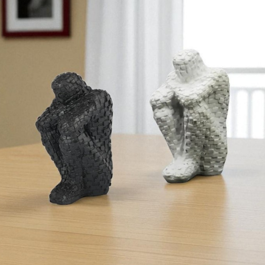 Weave Thinker Sculpture - Set of 2