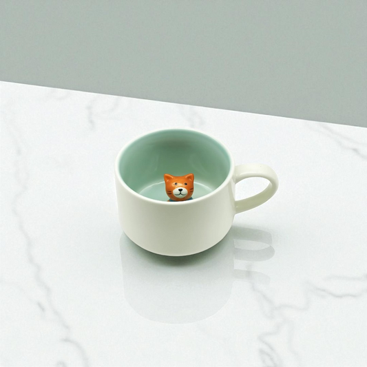 Peek-a-Cat Ceramic Mug