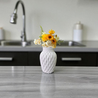 Wavy Textured Vase - Pale Gray