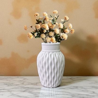 Wavy Textured Vase - Pale Gray