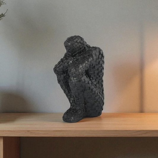 Weave Thinker Sculpture (Black)