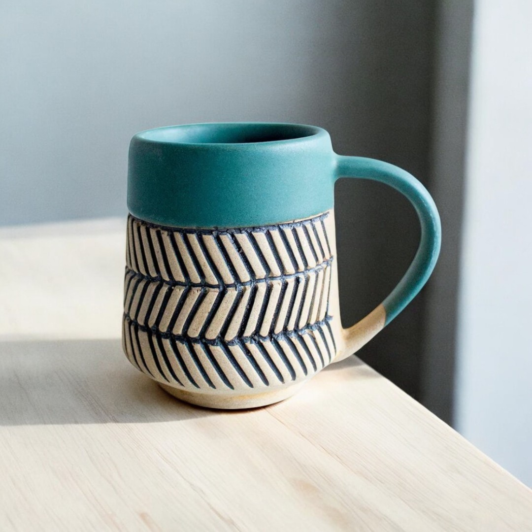 Azure Leaf Mug