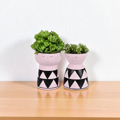 Cute Couple Face Vase - Set of 2