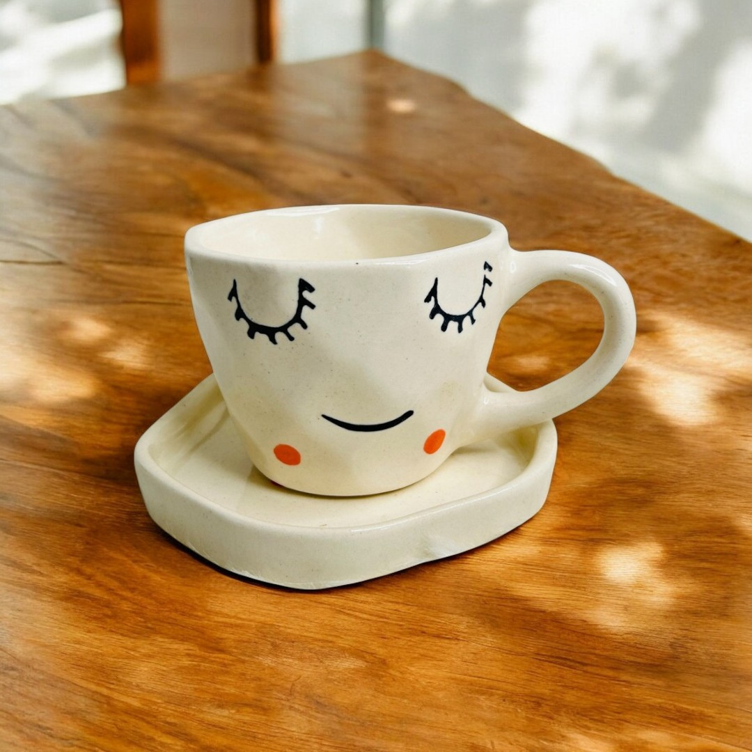 Smiley Face Cup & Saucer