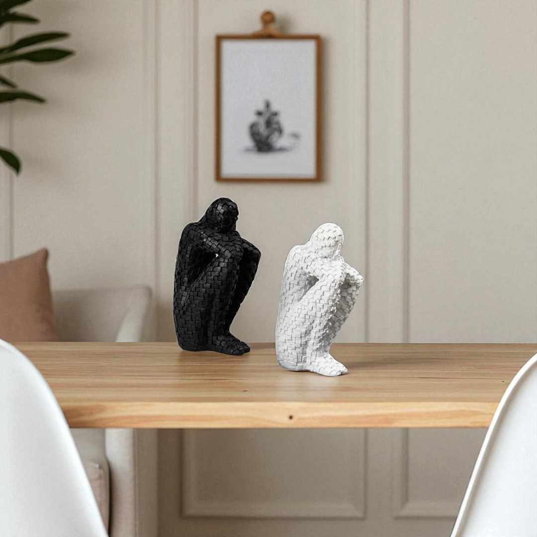 Weave Thinker Sculpture - Set of 2