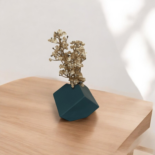 Tilted Square Ceramic Vase