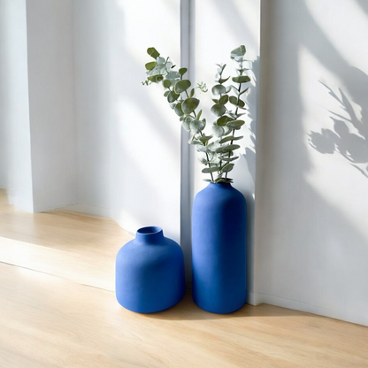 Navy Bloom Vase