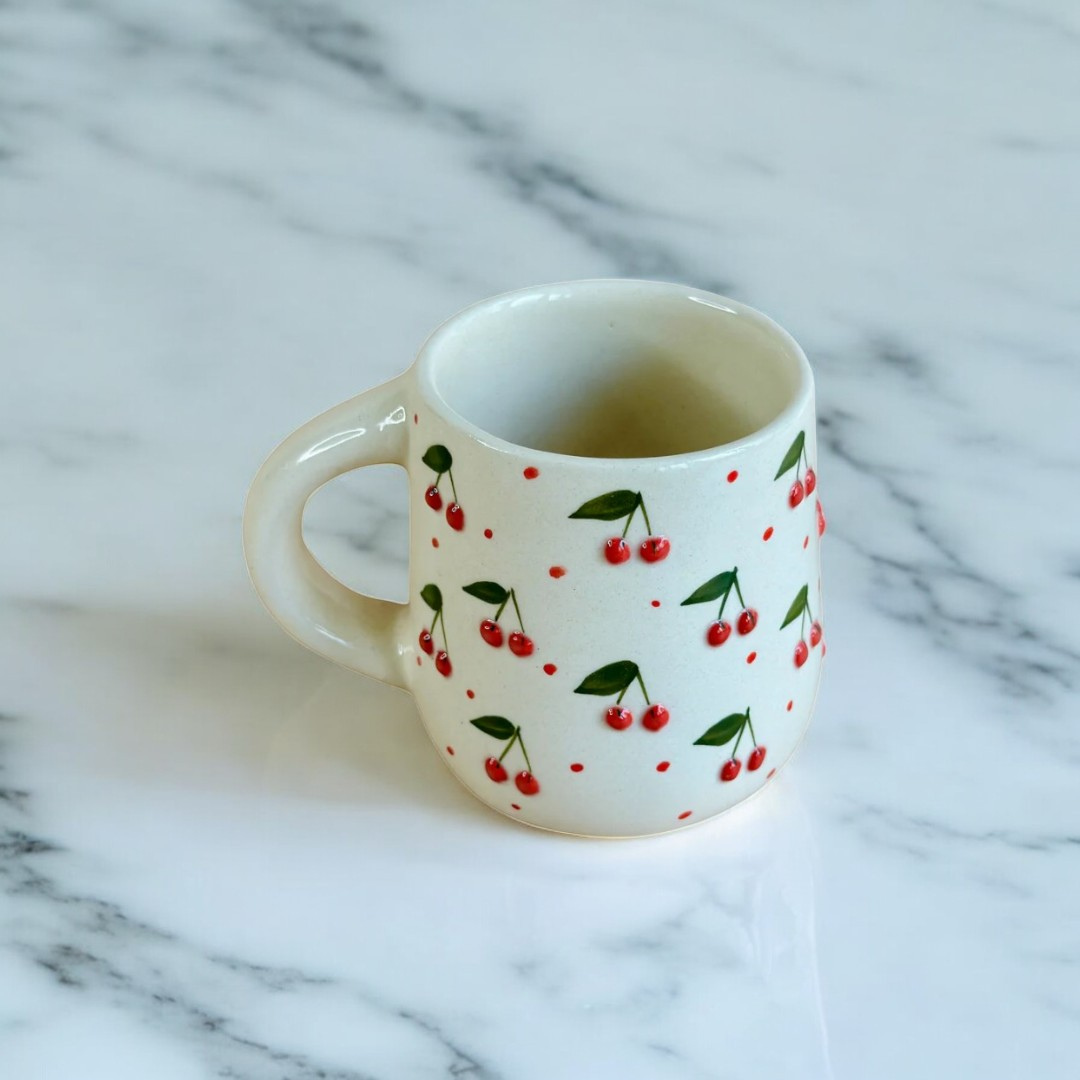 3D Cherry Printed Mug