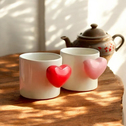 Pop Heart Coffee Mug - Set of 2