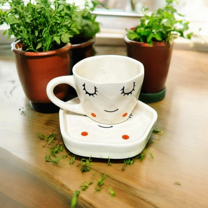 Smiley Face Cup & Saucer