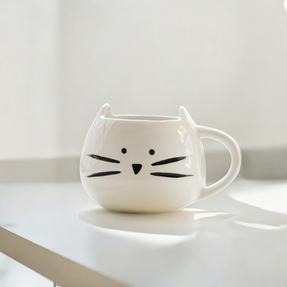 Cute Cat Coffee Mug - Set of 2